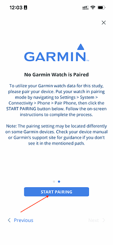 Start Pairing Your Garmin Watch
