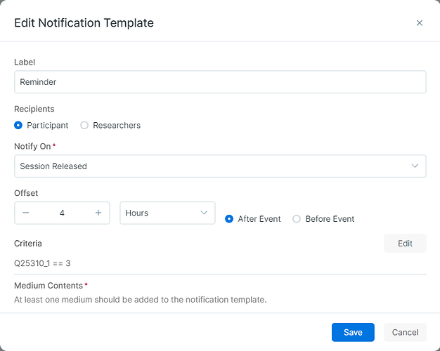 Create Notification Template