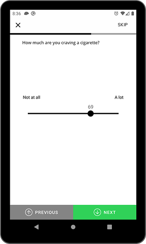 Visual Analog Scale Question in an Avicenna Survey
