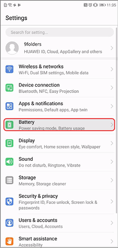 Settings Screen