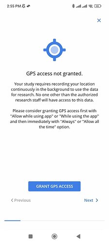 GRANT GPS ACCESS