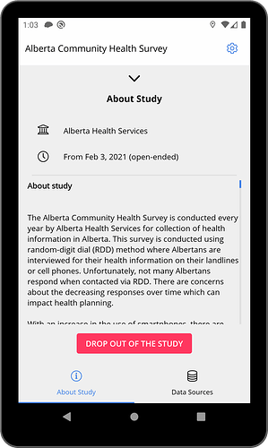 Avicenna study about page in Android