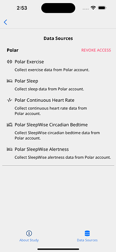 Revoking access to Polar data