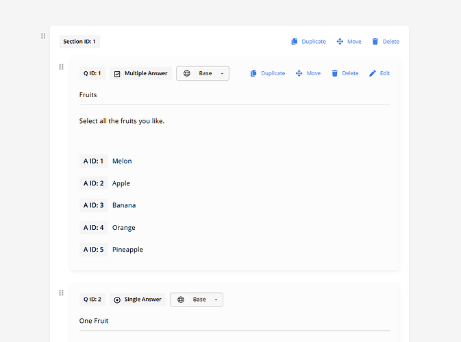 Multiple-Answer and Single-Answer Questions