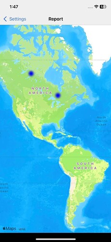 Report section on iOS app