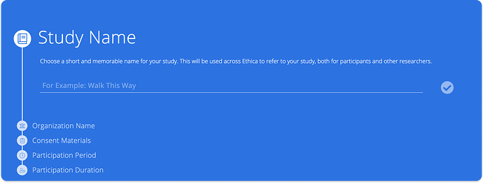 Create a New Study form in the Researcher Dashboard