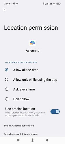 Choose Allow all the time
