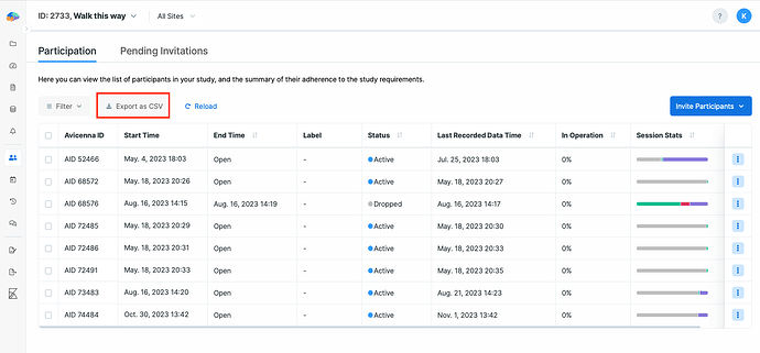 Export data after applting filter