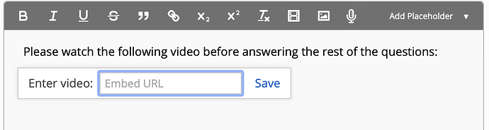 Adding Video to Your Question Content