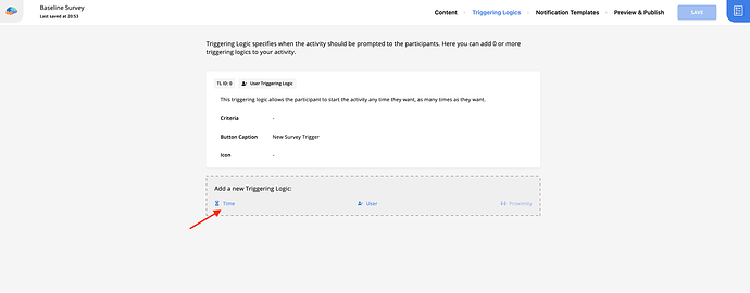 how-to-create-baseline-survey-add-time-triggering-logic