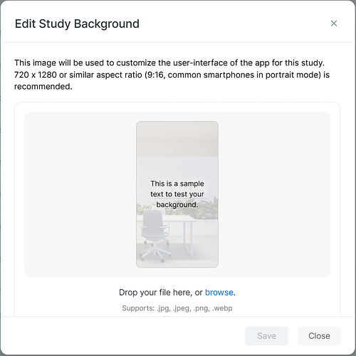 Study Background dialog in Avicenna