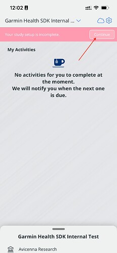 Tap on Onboarding Alert