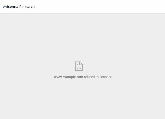 Page activity refused to connect