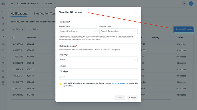 One-Off Notification