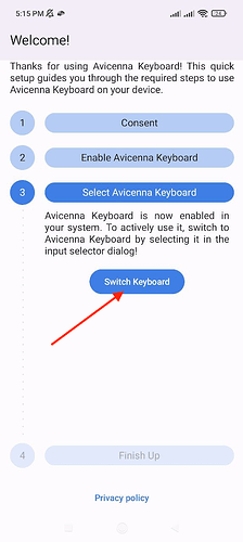 Select keyboard
