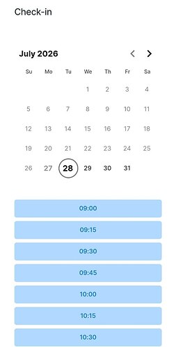 Pick a time