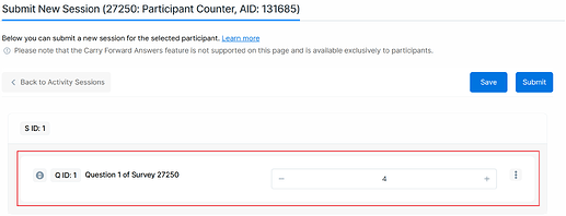 Tracking Participant Sequence Numbers