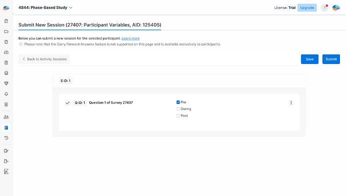 Initializing Participants to the Appropriate Phase