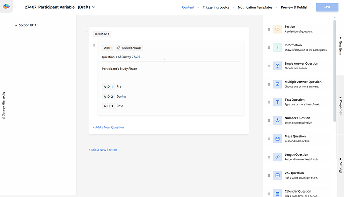 Define Study Phase Participant Variables