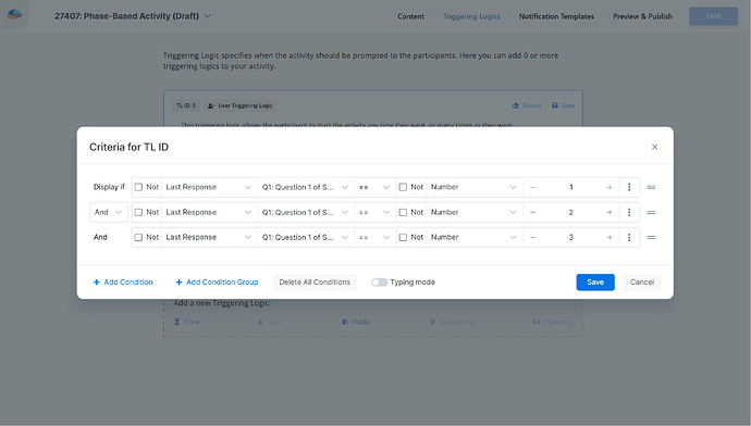 Post-treatment Activities Criteria