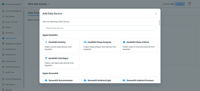 Select a data source