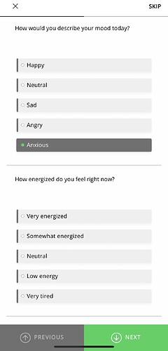 Participant viewing Section Mode on iOS