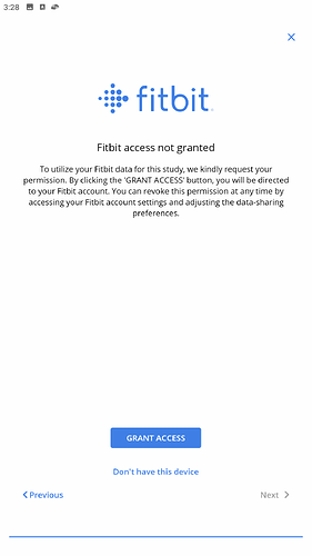 Fitbit permission alert