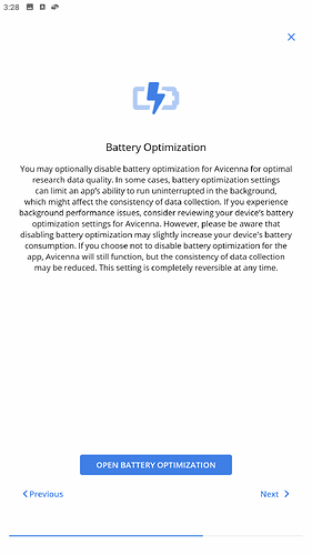 Battery optimization alert