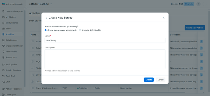 Create Survey
