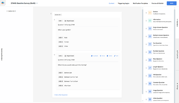 Drinking and Sleep Study Baseline Survey Questions